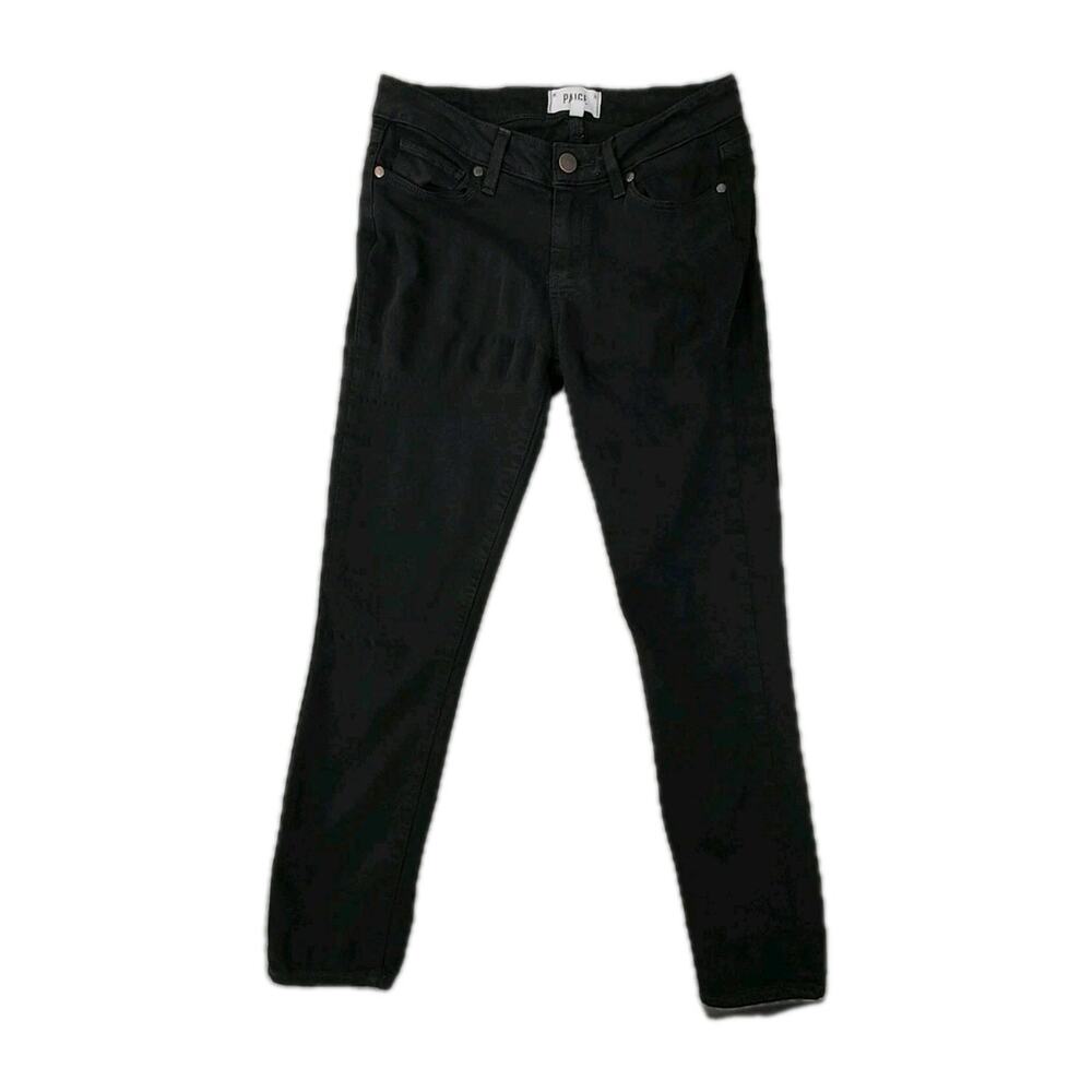Paige Jeans Womens 28 Black Denim Verdugo Ankle Skinny Leg Stretch Low Rise